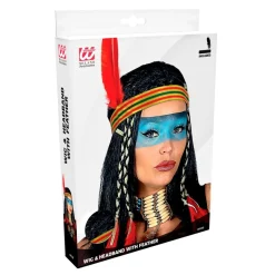 Cheyenne Indianer Paryk Sort