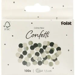 Cirkel Konfetti Sort/Creme/Champagne