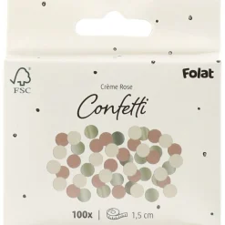 Cirkel Konfetti Crème/Rose/Guld