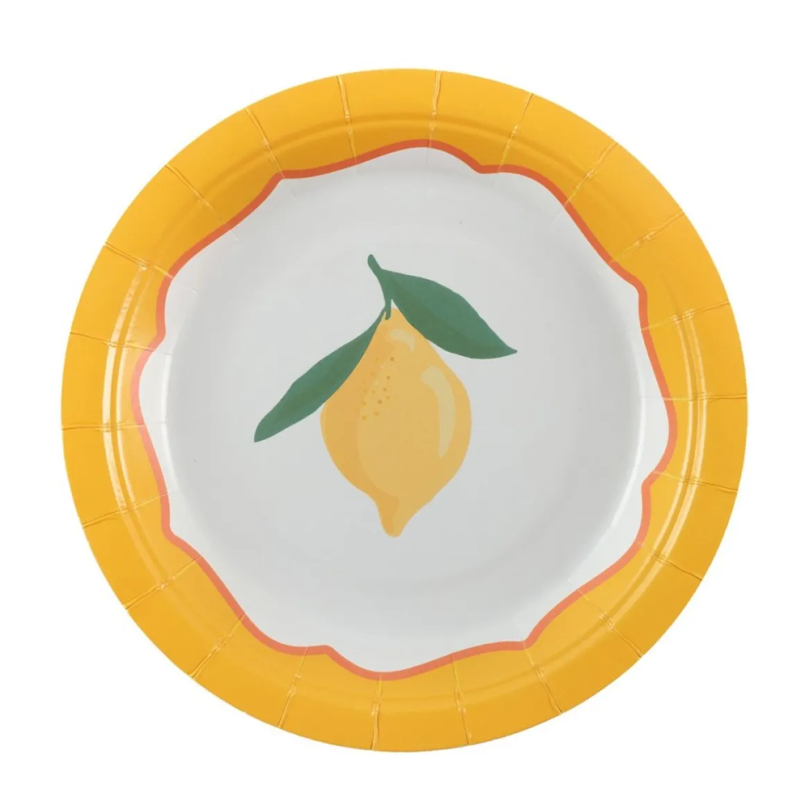 Citron Paptallerkener Gul