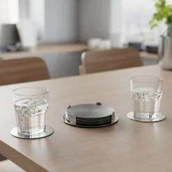 Coasters Rustfri Stål Sølv
