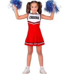 College Cheerleader Børnekostume Rød