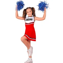 College Cheerleader Børnekostume Rød