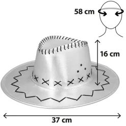 Cowboyhat Savanne Sølv