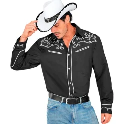 Cowboy Skjorte Sort