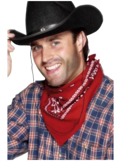 Cowboytørklæde Bandana Mørkerød