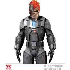 Cyber Kranie Latexmaske Rød