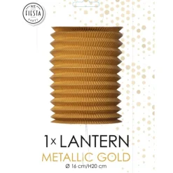 Cylinder Papirlanterne Guld