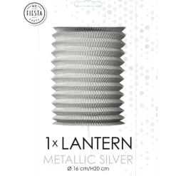 Cylinder Papirlanterne Sølv