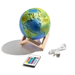 3D Jordklode Lampe
