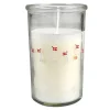 Dannebrog Lys I Glas Hvid