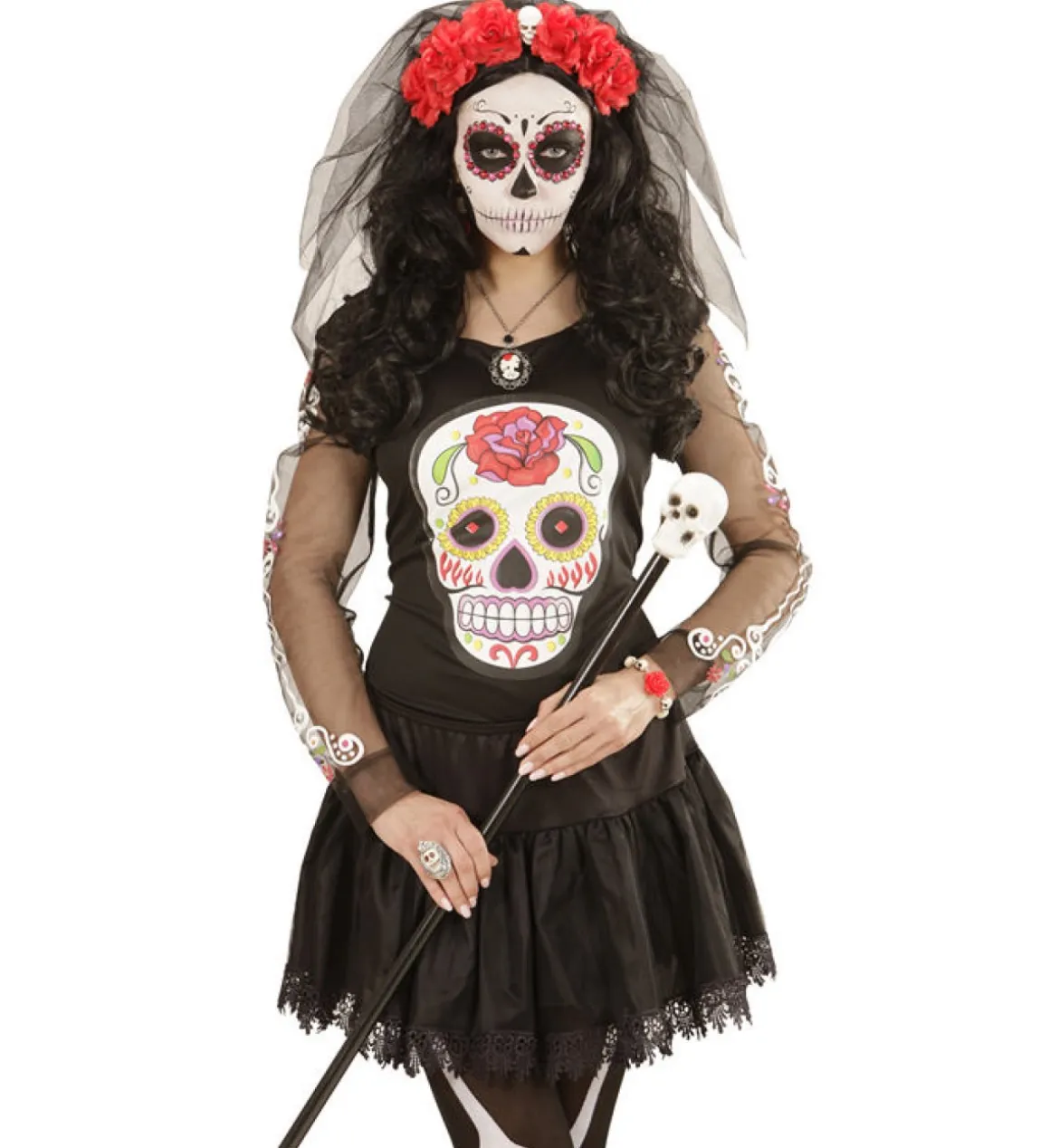 Day Of The Dead Hårbøjle Rød