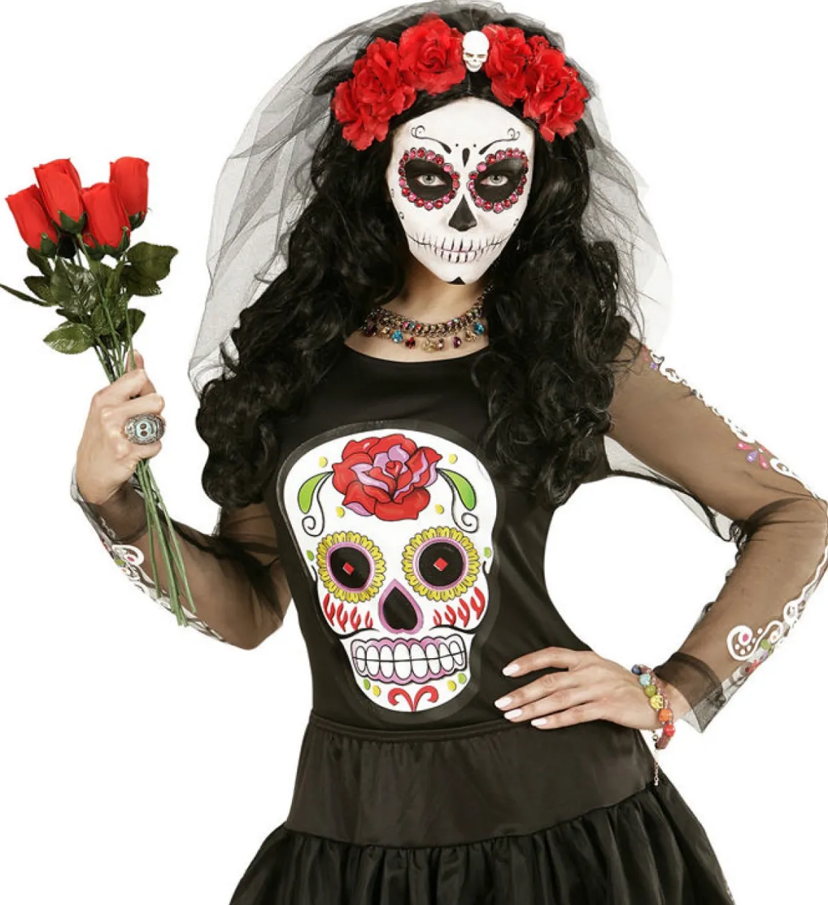 Day Of The Dead Hårbøjle Rød