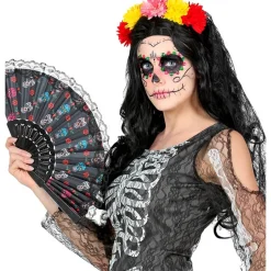 Day Of The Dead Øjenkrystaller Pink/Grøn