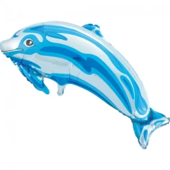 Delfin Folieballon Lyseblå