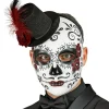 Dia de los Muertos Maske Sort/Rød