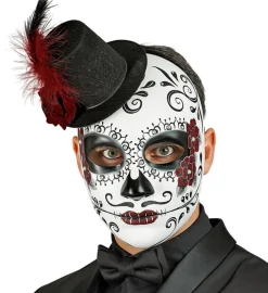 Dia de los Muertos Maske Sort/Rød