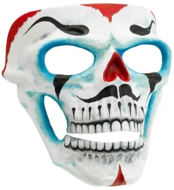 Dia de los Muertos Skeletmaske Blå/Rød