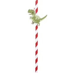 Dinosaur Party Papir Sugerør