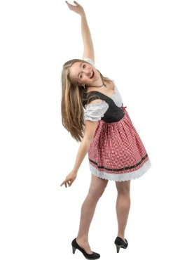 Dirndl Lise Sort/Rød