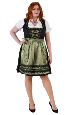 Dirndl Midi Grøn Sort