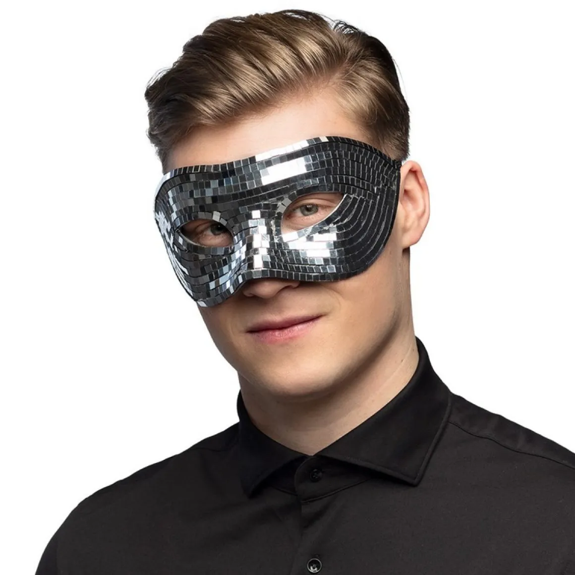 Disco Øjenmaske Sølv