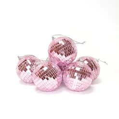 Diskokugler Pink 8 cm