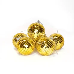 Diskokugler Guld 8 cm