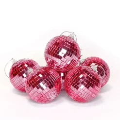 Diskokugler Hot Pink 8 cm