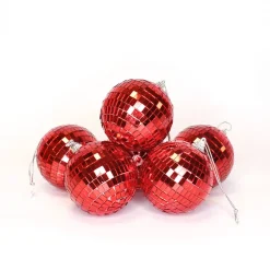 Diskokugler Rød 8 cm