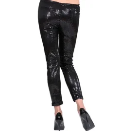 Disko Paillet Leggings Sort