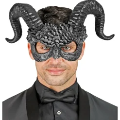 Djævlehorn Halvmaske Sort