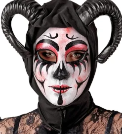 Dæmoninde Hættemaske Sort