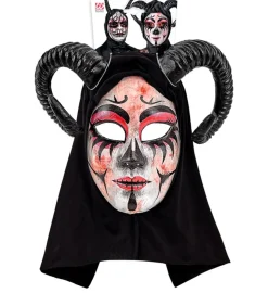 Dæmoninde Hættemaske Sort