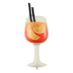 Drink Folieballon Orange/Sort