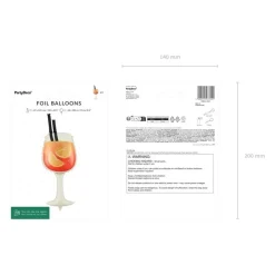 Drink Folieballon Orange/Sort