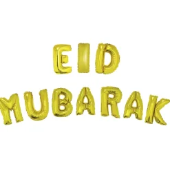 Eid Mubarak Folieballoner Guld