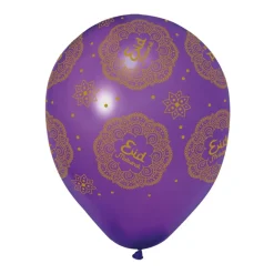 Eid Mubarak Latexballoner Blå/Lilla