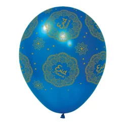 Eid Mubarak Latexballoner Blå/Lilla