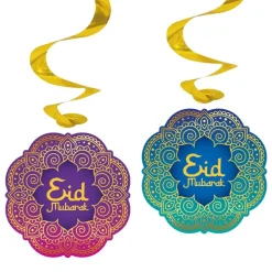 Eid Mubarak Swirls Lilla/Blå