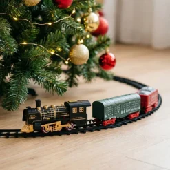 Elektrisk Julelokomotiv Til Juletræ
