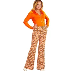70'er Disco Trompetbukser Orange