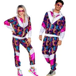 80'er Disko Print Træningsdragt Kostume