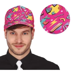 80'er Geometri Kasket Pink