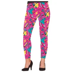 80'er Geometri Leggings Pink