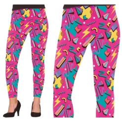 80'er Geometri Leggings Pink