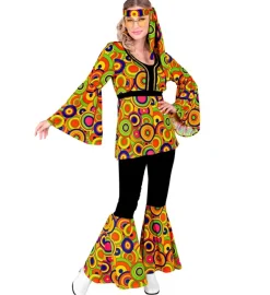 70'er Groovy Cirkler Kostume Gul