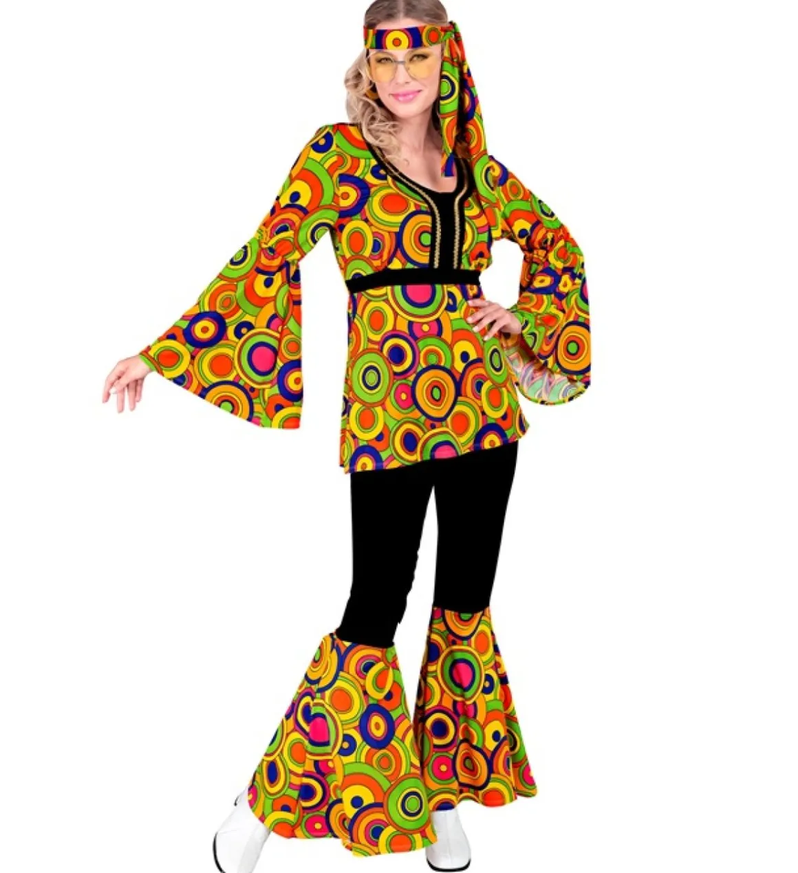 70'er Groovy Cirkler Kostume Gul