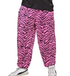80'er Hiphop Bukser Pink Zebra