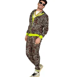 80'er Leopard Træningsdragt Kostume